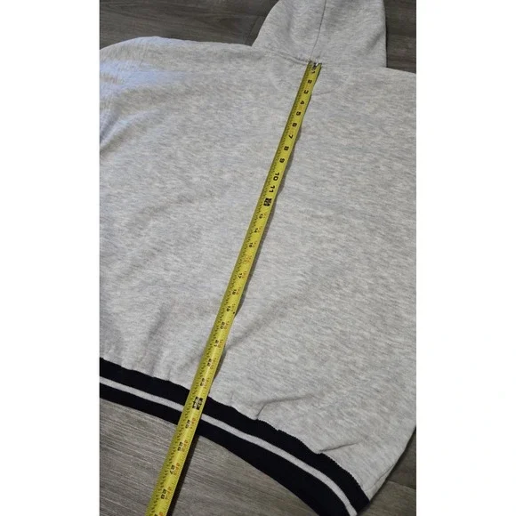 Vintage Disney Store Donald Duck Gray Quarter Button Hoodie Large/XL - Picture 12 of 13